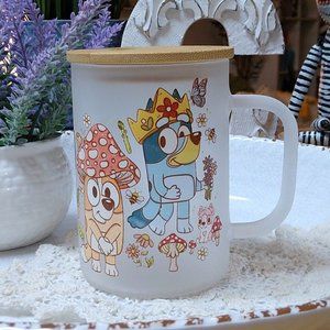 Bluey 17 oz frosted coffee mug
